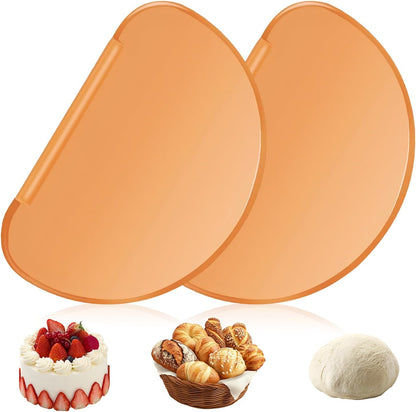 2PCS Bowl Dough Scraper,Flexible Bowl Scraper,Curved Edge Bread Dough Scraper Bowl Spatula,Spatula Multipurpose Baking Food Scraper,Pastry Cutter Tool