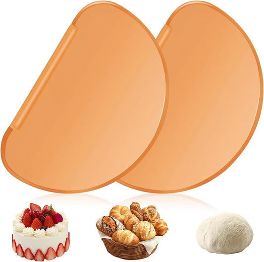 2PCS Bowl Dough Scraper,Flexible Bowl Scraper,Curved Edge Bread Dough Scraper Bowl Spatula,Spatula Multipurpose Baking Food Scraper,Pastry Cutter Tool