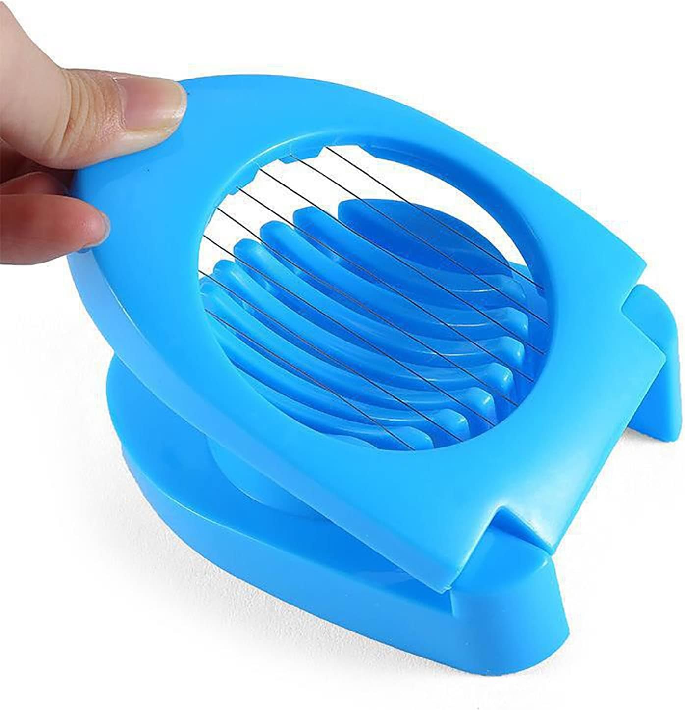 LIJX Kitchen Gadgets Egg Slicer for Hard Boiled Eggs, Multipurpose Safe Durable Stainless Steel Wire Slicer Egg Cutter (Color : Pink)