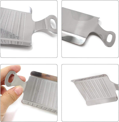 Stainless Steel Garlic Ginger Fruits Root Vegetable Grater Grinder Spoon for Kitchen (Small)