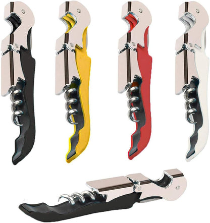 Kit-Home Professional Waiter Corkscrew Wine Openers Set (4 PCS),Upgraded with Heavy Duty Stainless Steel Hinges Wine Key for Restaurant Waiters, Sommelier, Bartenders