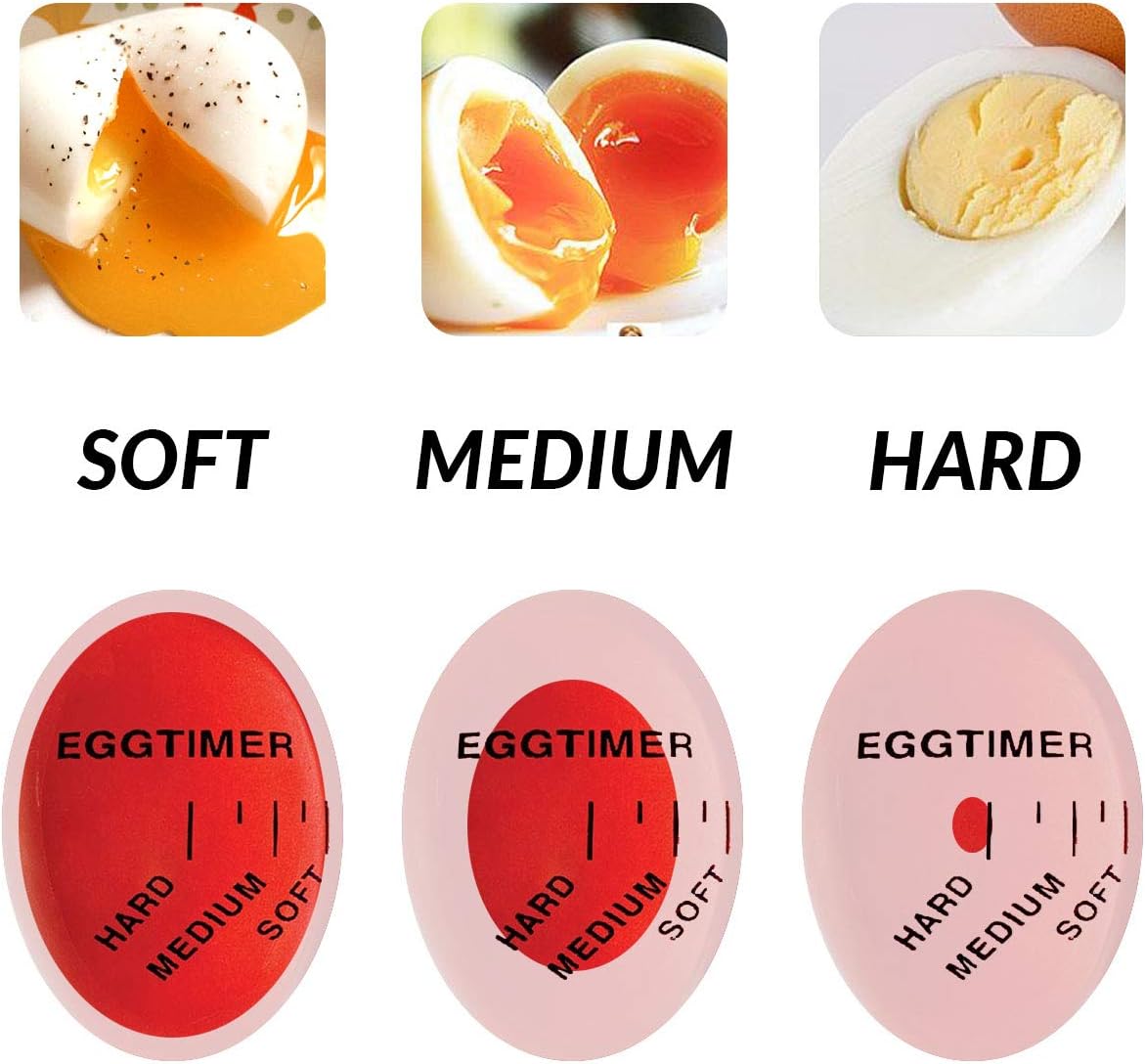 Lasubst Egg Timer for Boiling Eggs that Changes Color When Done, Tricolor