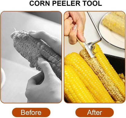 Easy Clean Corn Cob Peeler, 2025 New Corn Peeler for Corn on the Cob Stripper Tool, Corn Cutter Remover Tool Kitchen Gadgets (1 Pcs)