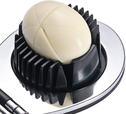 Egg Cutter, Stainless Steel Cutter Wire with 3 Slicing Styles, Manual Egg Slicer Kitchen Helper for Hard Boiled Eggs, Strawberry, Fruit Garnish Slicer, Labor Saving