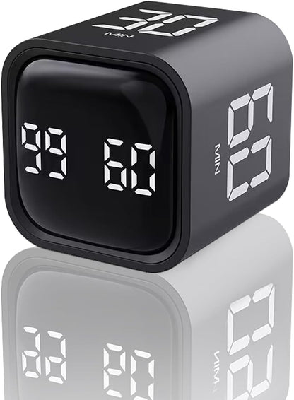 EooCoo Pomodoro Timer Cube, Cool Stuff Gadgets, Visual Timer with Gravity, Countdown 5/10/25/50 Min, Rechargeable Productivity Tool for Office, Classroom, Kitchen, Gym, Yoga, College School Supplies