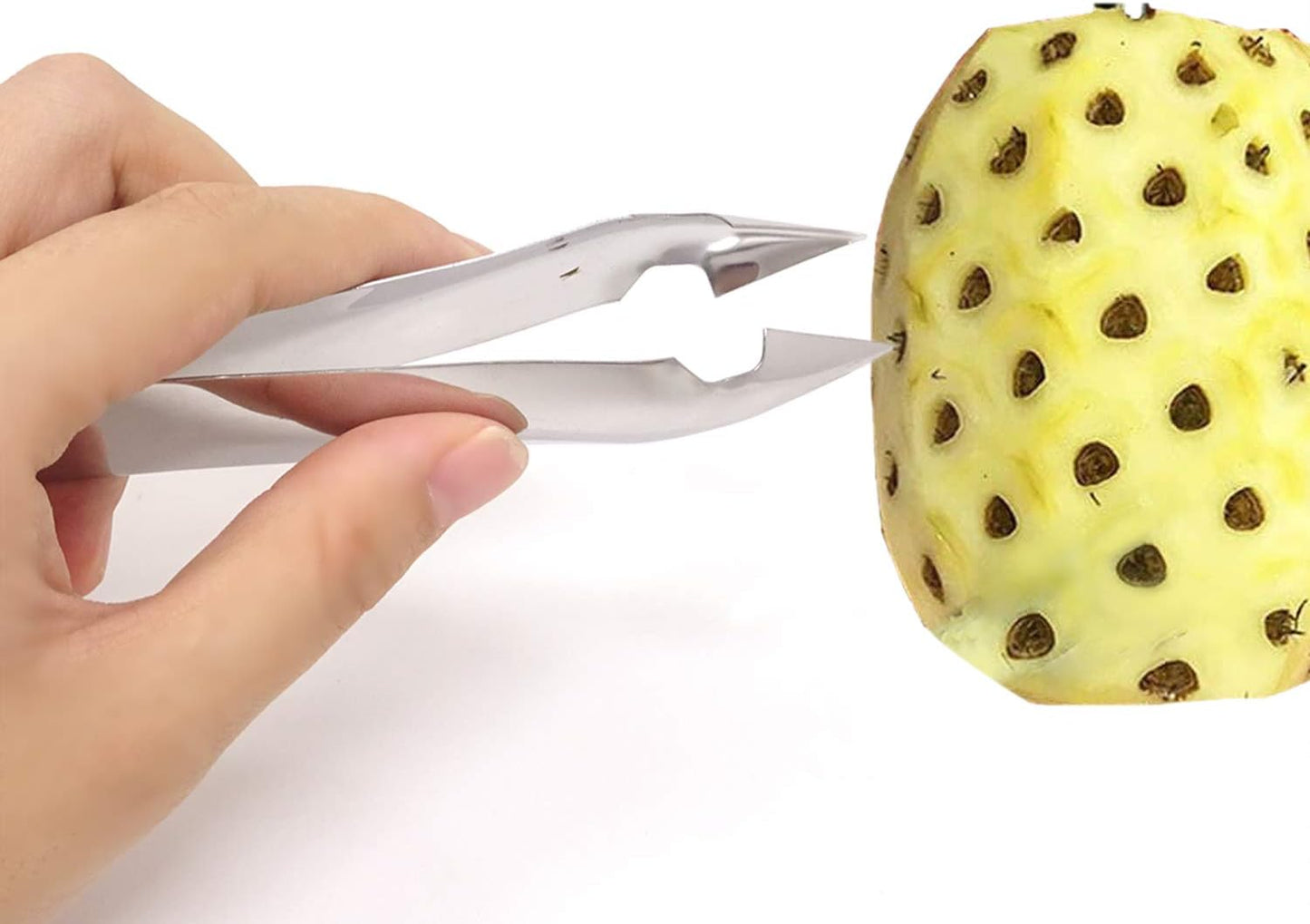 Honbay 2PCS Stainless Steel Pineapple Eye Remover Pineapple Seed Clip for Kitchen