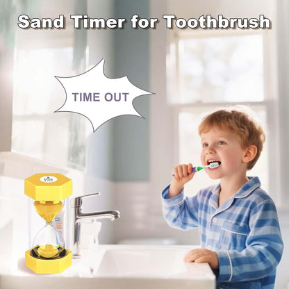 5 Minute Hourglass Sand Timer, Plastic Hexagon Hourglass Sand Clock 5 Min, Reloj De Arena 5 Minutos,Unbreakable Green Hour Glass Sandglass for Classroom Games Kitchen (Green)