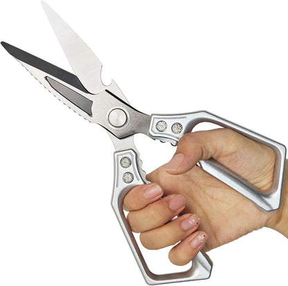 Heavy Duty Kitchen Scissors - 3.0mm Thickened Professional Stainless Steel Blades, All-Purpose Dishwasher Safe Meat & Poultry Shears for Cutting Chicken Bones, Food Prep