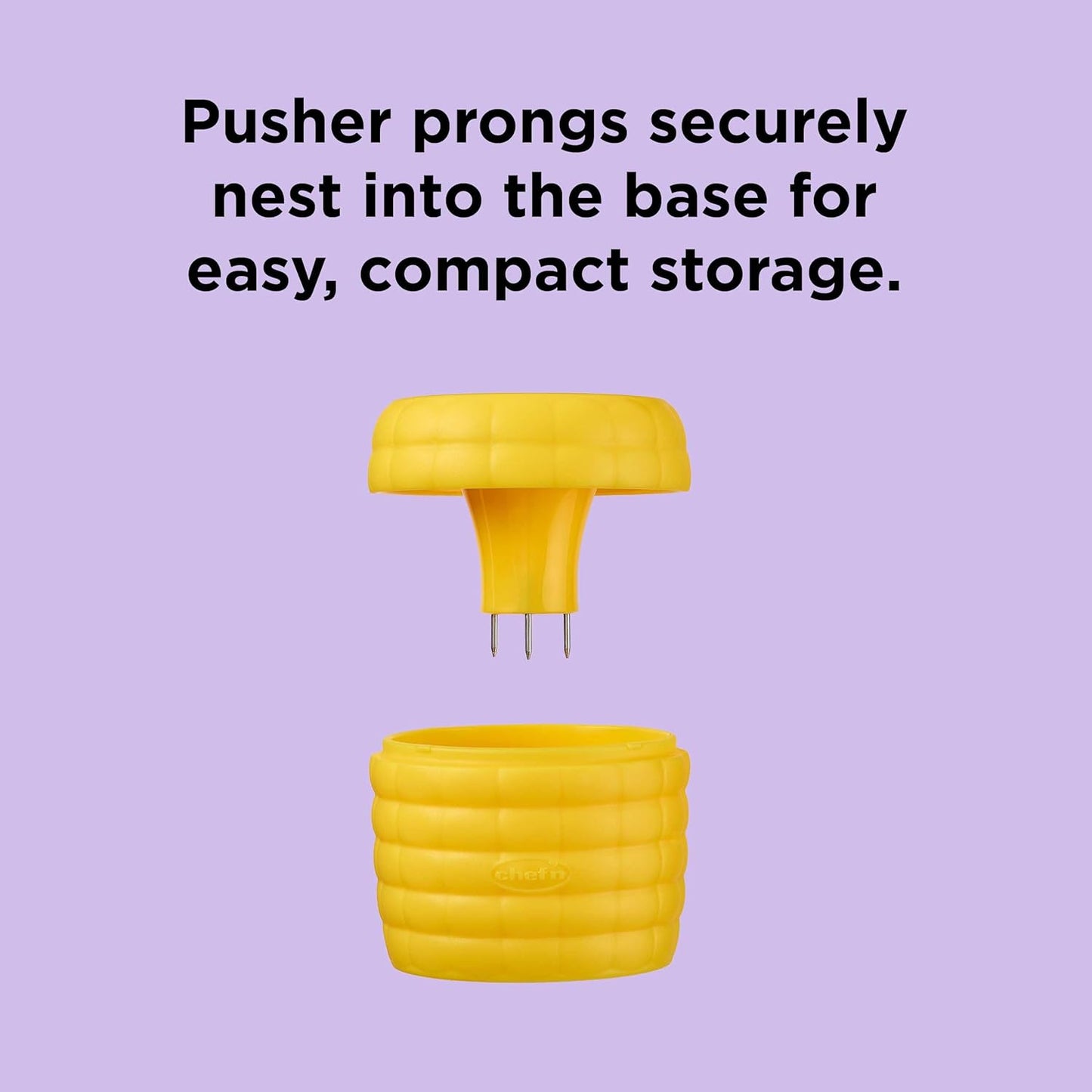 Chef’n Cob Plus Corn Stripper and Peeler for Corn on the Cob, Built-In Safety Pusher