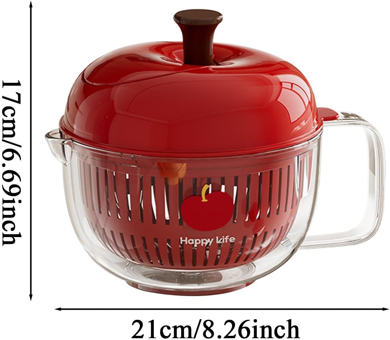 Salad Spinner, Salad Washer And Spinner, Fruit And Vegetable Washer & Dryer, Lettuce Spinners With Vegetable Washing Basket, Fruit Washing Bowl, Easy-Clean Kitchen Gadget For Greens
