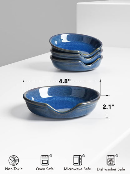 LE TAUCI Ceramic Spoon Rest, 4.8 Inch Spoon Rest for Stove Top, Spoon Holder for Kitchen Counter, Coffee Spoon rest, Utensil Rest for Cooking, True White