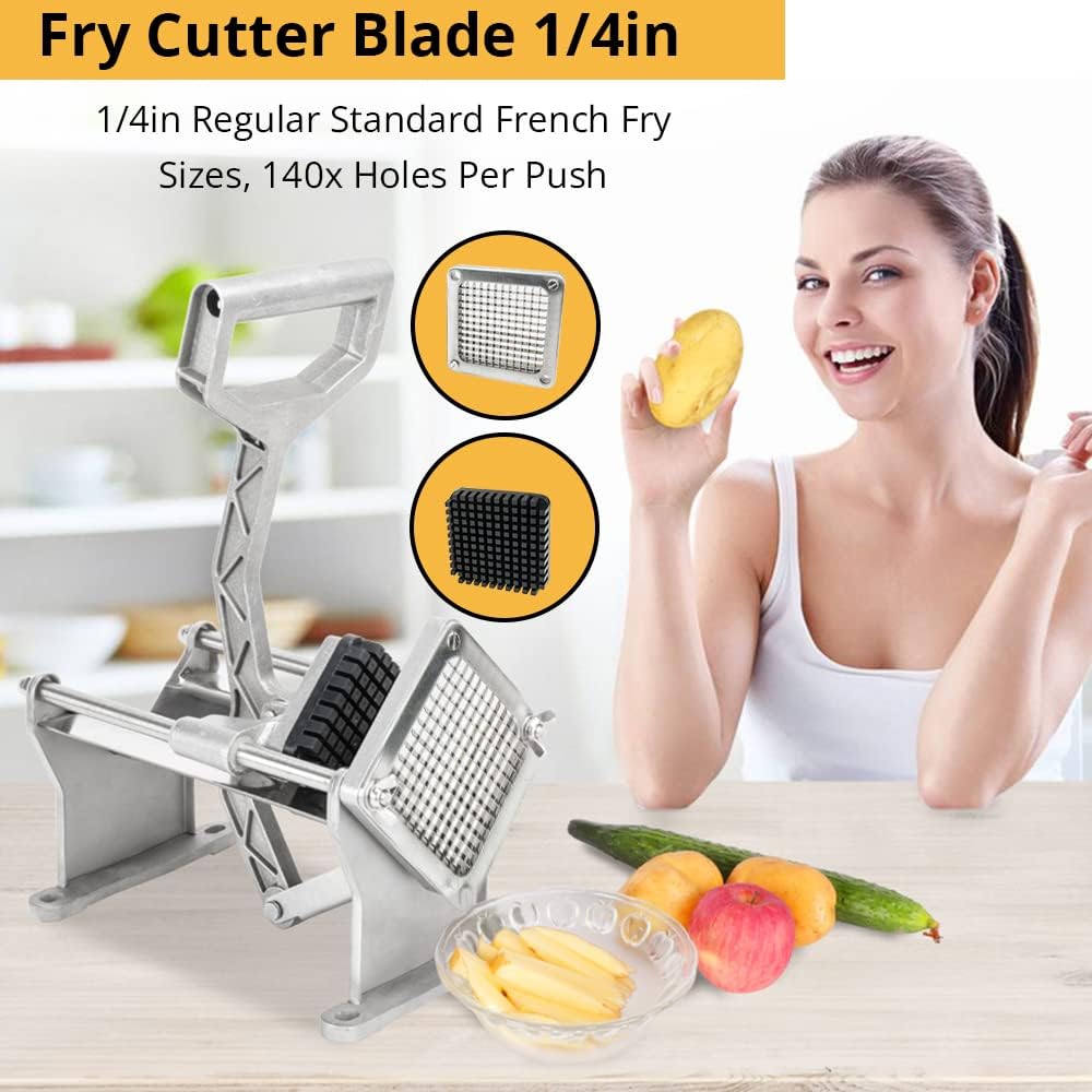 WYZworks Replacement 2-Hole 3/8" Blade Assembly and Pusher Block Kit for Commercial French Fry Cutter