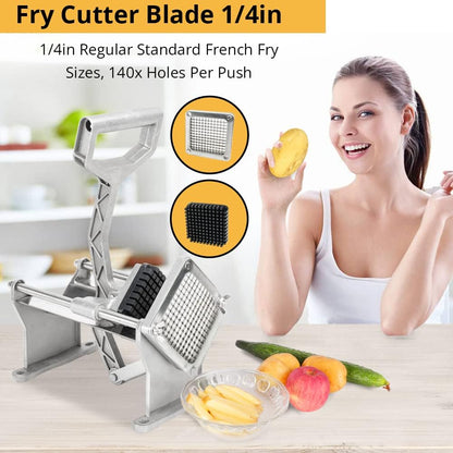 WYZworks Replacement 2-Hole 3/8" Blade Assembly and Pusher Block Kit for Commercial French Fry Cutter