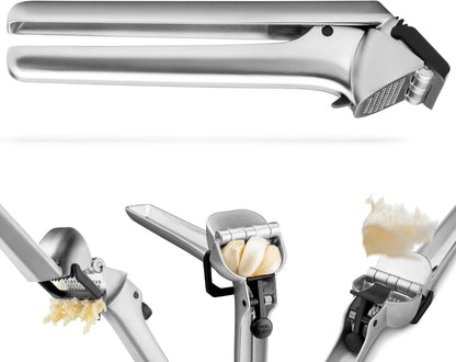 Dreamfarm Garject Lite 2-In-1 Garlic Peeler, Garlic Press & Mincer with Garlic Peel Ejector, Nylon - Red