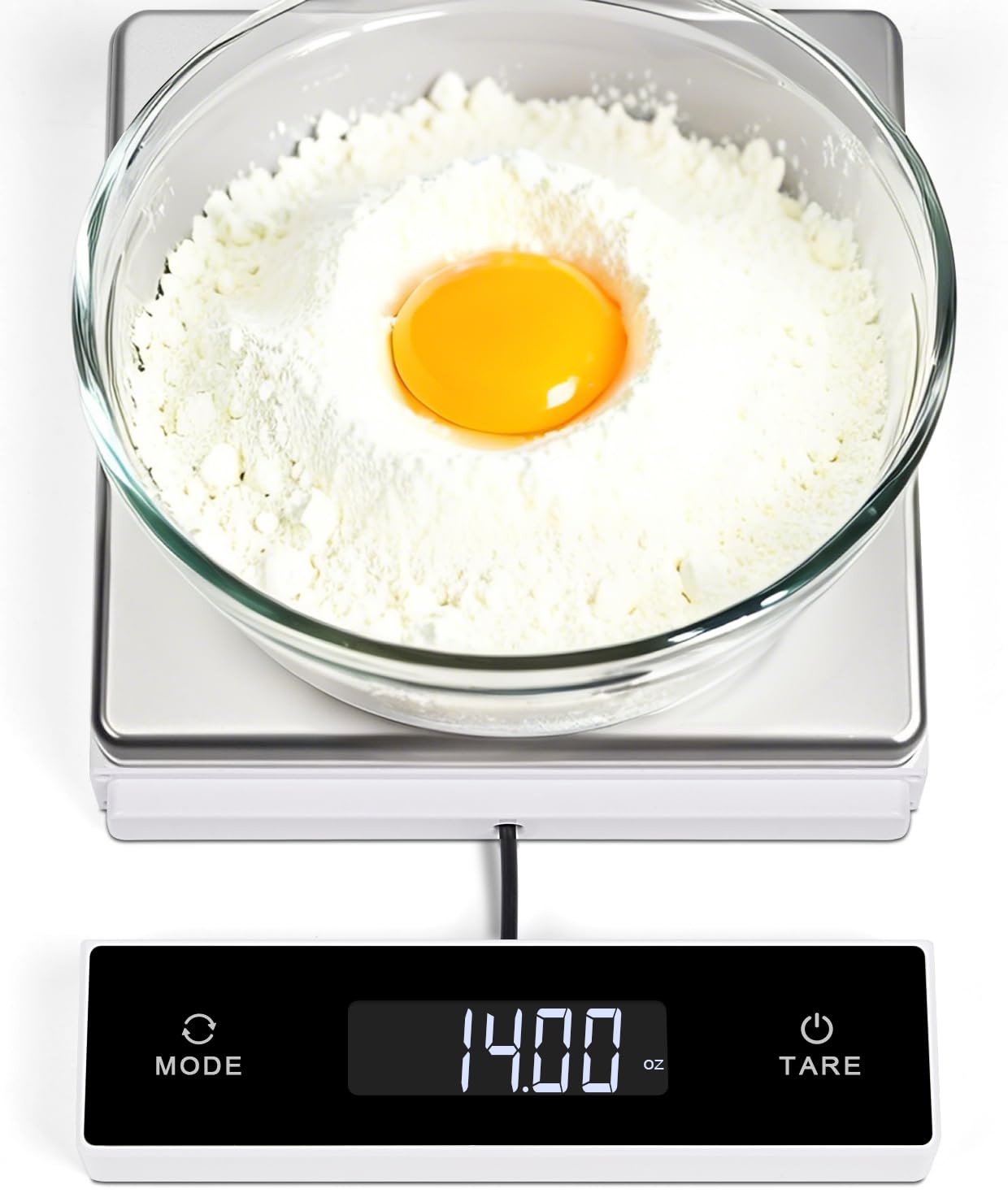 THINKSCALE Digital Kitchen Scale, 11-Pound Stainless Steel Food Scale with Pull-Out Display, 1g/0.01oz Precision for Baking, Cooking, Meal Prep, 6-Unit Conversion