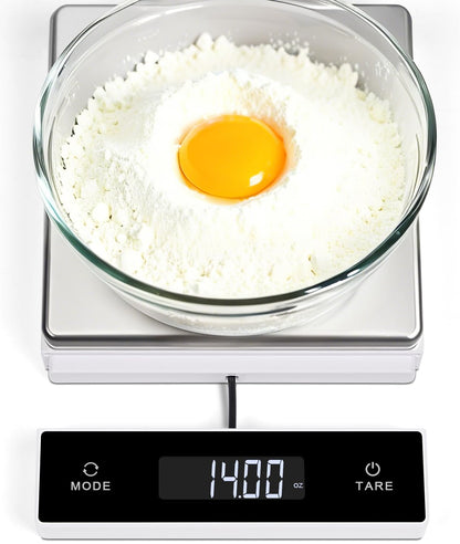 THINKSCALE Digital Kitchen Scale, 11-Pound Stainless Steel Food Scale with Pull-Out Display, 1g/0.01oz Precision for Baking, Cooking, Meal Prep, 6-Unit Conversion