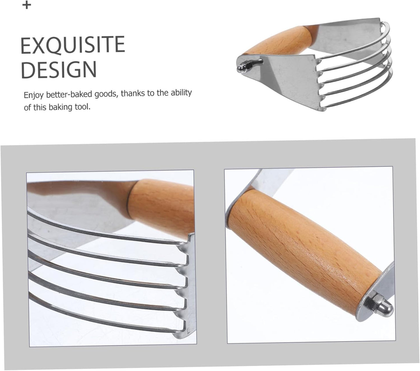 Stainless Steel Pastry Cutter Reusable Dough Blender Tool for Baking Kitchen Supplies and Pastry Making and Sturdy Design for Biscuits Cakes and More