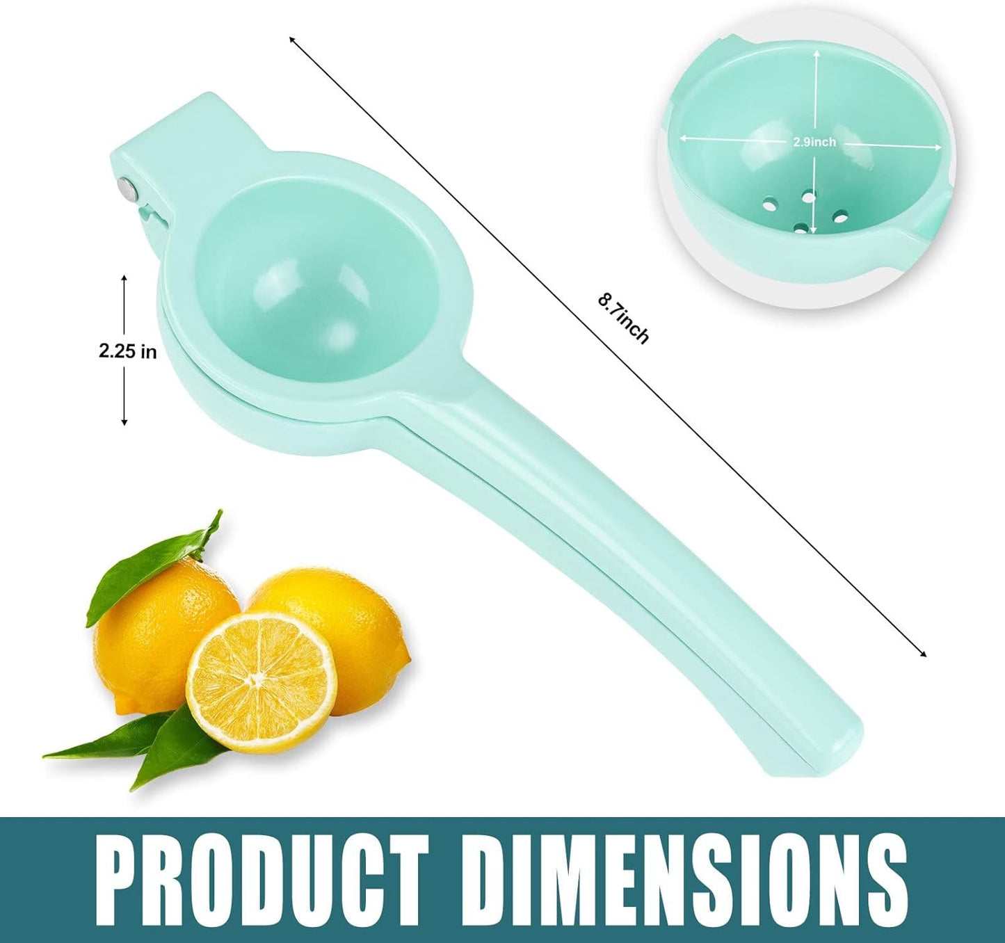 Y-ME Manual Juicer Citrus Lemon Squeezer, Fruit Juicer Lime Press Metal, Professional Hand Juicer Kitchen Tool(Yellow）