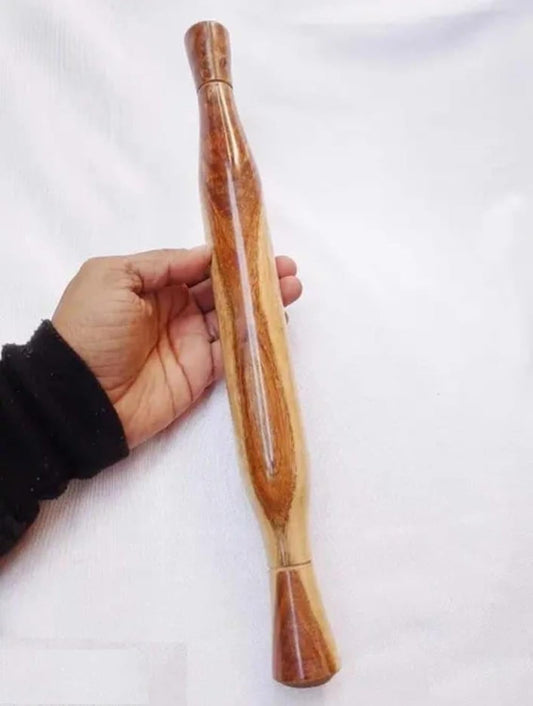 Natural Wooden Non-Stick Rolling Pin for Baking – Perfect for Pie, Cookies,Fondant, PIzza, Pastry Dumpling & Roti-Poori | Classic Belan for Dough Rolling |14 Inches