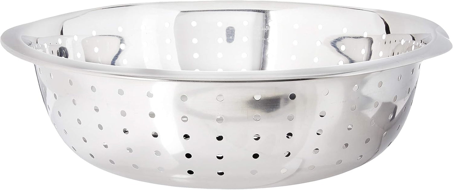 Winco Aluminum Colander with Base, 8-Quart, Medium