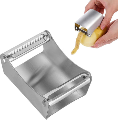 Vegetable Peeler 2-in-1 Julienne Peeler Stainless Steel Ergonomic Handle Sinple Edge Blade for Kitchen Fruit Carrot Veggie Potatoes Cucumber Easy to Handle Portable