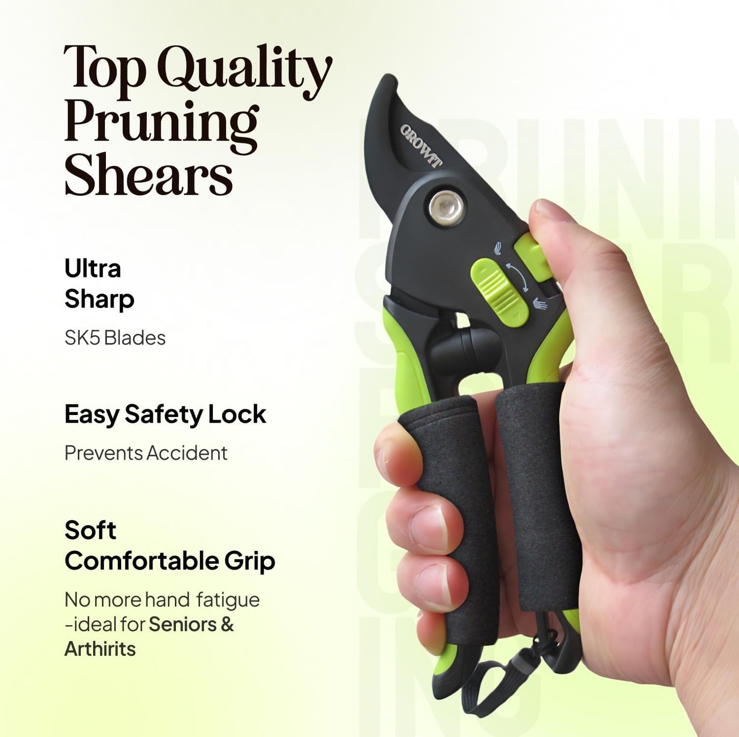 2-Pack Stainless Steel Gardening Scissors, Pruning Shears and Clippers for Gardening