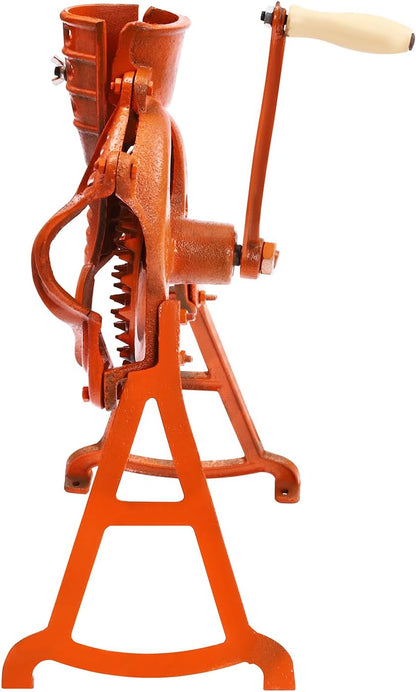 Manual Corn Thresher Hand Corn Sheller with Wooden Handle, Hand Corn Sheller Heavy Duty Shelling Machine Corn Thresher & Peeling Peeler Corn Cob Stripper Tool (orange)
