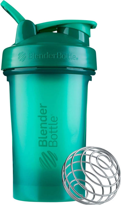 BlenderBottle Classic V2 Shaker Bottle Perfect for Protein Shakes and Pre Workout, 28-Ounce, Clear/Black