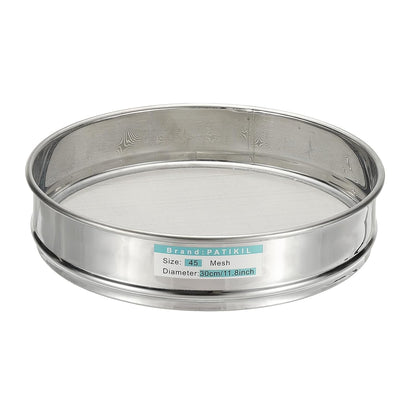 PATIKIL 10 Mesh(2mm) Lab Sieve, 11.8"(30cm) Diameter Sifting Screen 304 Stainless Steel Wire Cloth Fine Mesh Sieve for Industrial Laboratory Home Soil Sifter Dry Sift Screens Hash