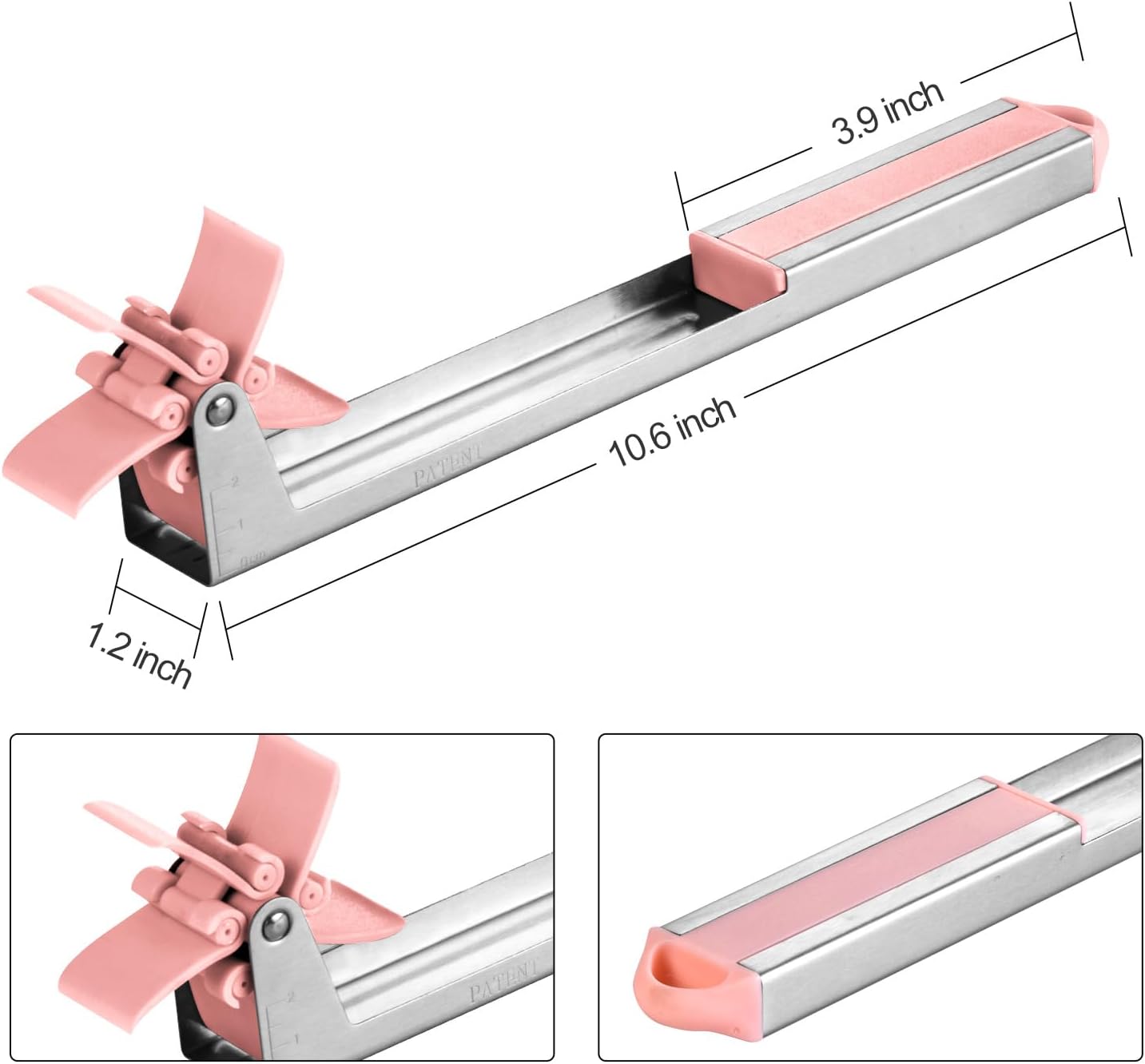 Watermelon Slicer Watermelon Cube Cutter Knife Corer Windmill Stainless Steel Watermelon Fruit Tools with Melon Baller Scooper Easy Slicer Unique Kitchen Gadgets Watermelon Knife Home Gift (Pink)