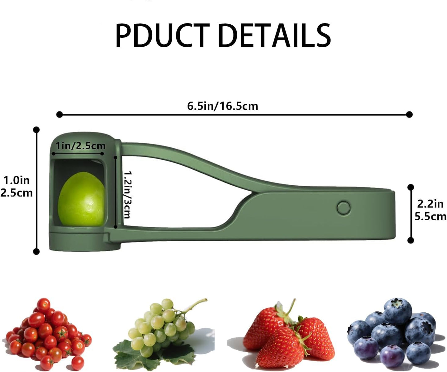 EWUVP Grape Cutter for Toddlers, Grape Slicer for Baby, Cherry Tomato Strawberry Cutter Quarter Fruit Slicer Tool for Vegetable Fruit Salad Cake Decoration, Stainless Steel Kitchen Gadget(Light Blue)