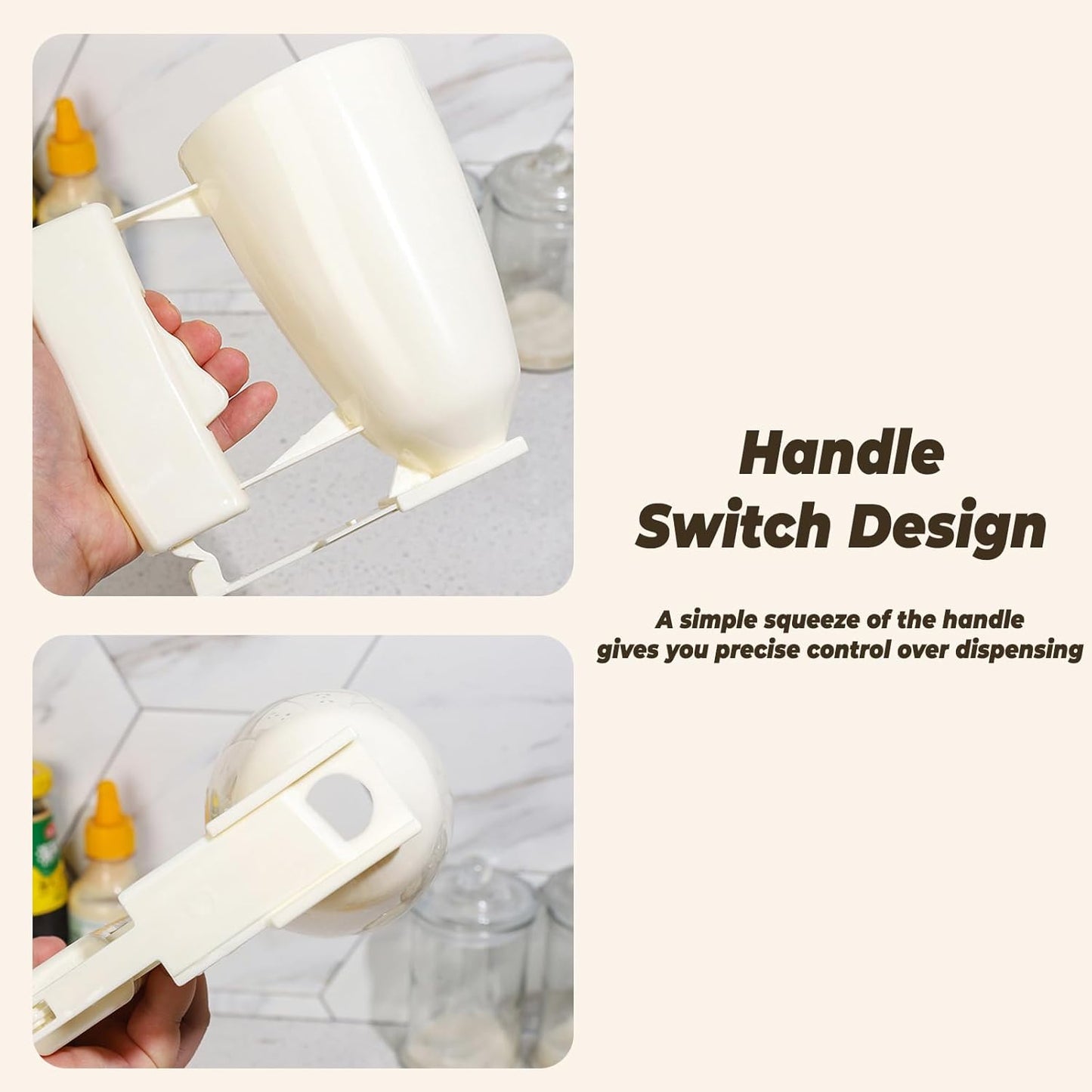 Pancake Batter Dispenser for Perfect Round Pancakes,One Press Easy Squeeze Bottle for Uniform Cookies, Churros and Muffins (1-Pack)