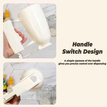 Pancake Batter Dispenser for Perfect Round Pancakes,One Press Easy Squeeze Bottle for Uniform Cookies, Churros and Muffins (1-Pack)