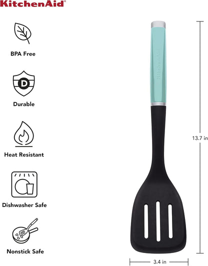KitchenAid Classic Nylon Slotted Turner, 13.66-Inch, Black