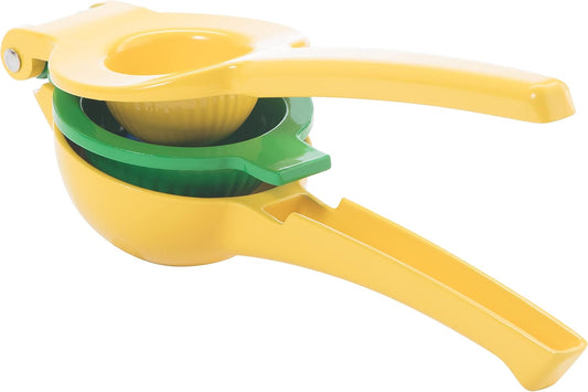 OGGI Combo Citrus Press- Aluminum Manual Citrus Juicer w/Non-Stick Coating, Ideal Hand Juicer, this Citrus Squeezer is a Great Addition to Your Kitchen Accessories, Yellow