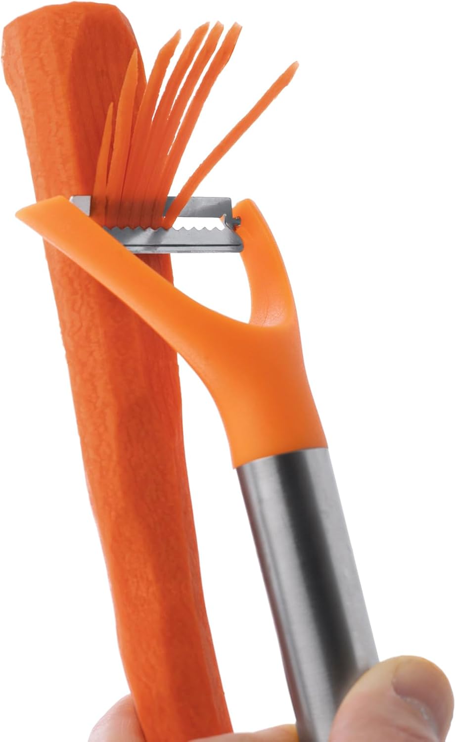 Progressive International Orange and Stainless Steel Julienne Peeler