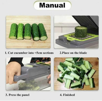 14 In 1 Fruit Vegetable Slicer Cutter Food Onion Veggie Dicer Chopper Kitchen