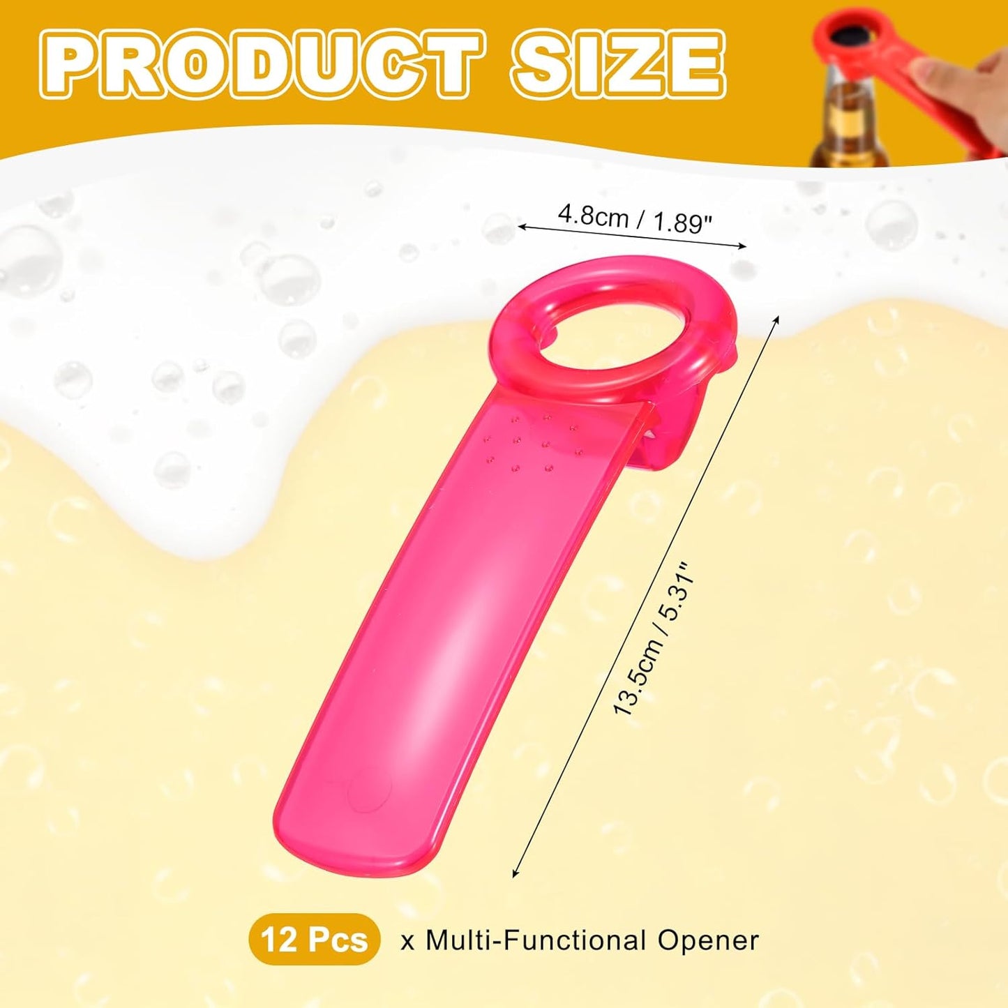 uxcell 2 Pcs Jar Key Lid Opener, Plastic Jar Lid Opener Easy Grip Multifunctional Durable Can Open Tool for Elderly Seniors Women Weak Hands Easy-use by Anyone, Orange/Sky Blue