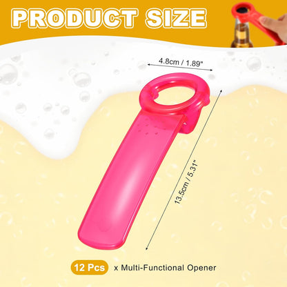 uxcell 2 Pcs Jar Key Lid Opener, Plastic Jar Lid Opener Easy Grip Multifunctional Durable Can Open Tool for Elderly Seniors Women Weak Hands Easy-use by Anyone, Orange/Sky Blue