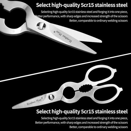 Kitchen Shears Heavy Duty Kitchen Scissors, All Purpose Come Apart Blade Made with All Stainless Steel, Food Scissors for Meat/Vegetables/BBQ/Fish/Spices/Herbs, Silvery