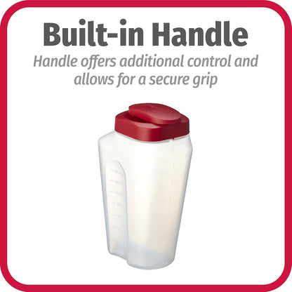 GoodCook 1 Quart Bottle – BPA Free Mixing Pitcher with Lid, Snap Lock Easy Pour Lid, Drink Containers for Fridge, Liquid Storage Container, Jugs for Drinks, Plastic Bottles with Lids