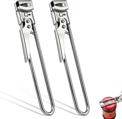 Adjustable Stainless Steel Jar Opener for Seniors & Weak Hands, Bottle Lid Opener Tool with Non-Slip Grip, Easy Manual Canning Jar Cap Cracker Openers for Jars, Tops, Cans. (1)