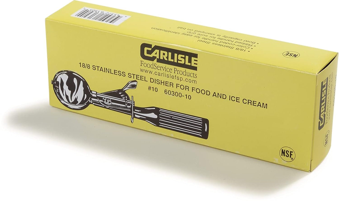 Carlisle FoodService Products 60300-30 Stainless Steel Portion Control Disher Scoop, 1.3 oz, Black, 1 Count