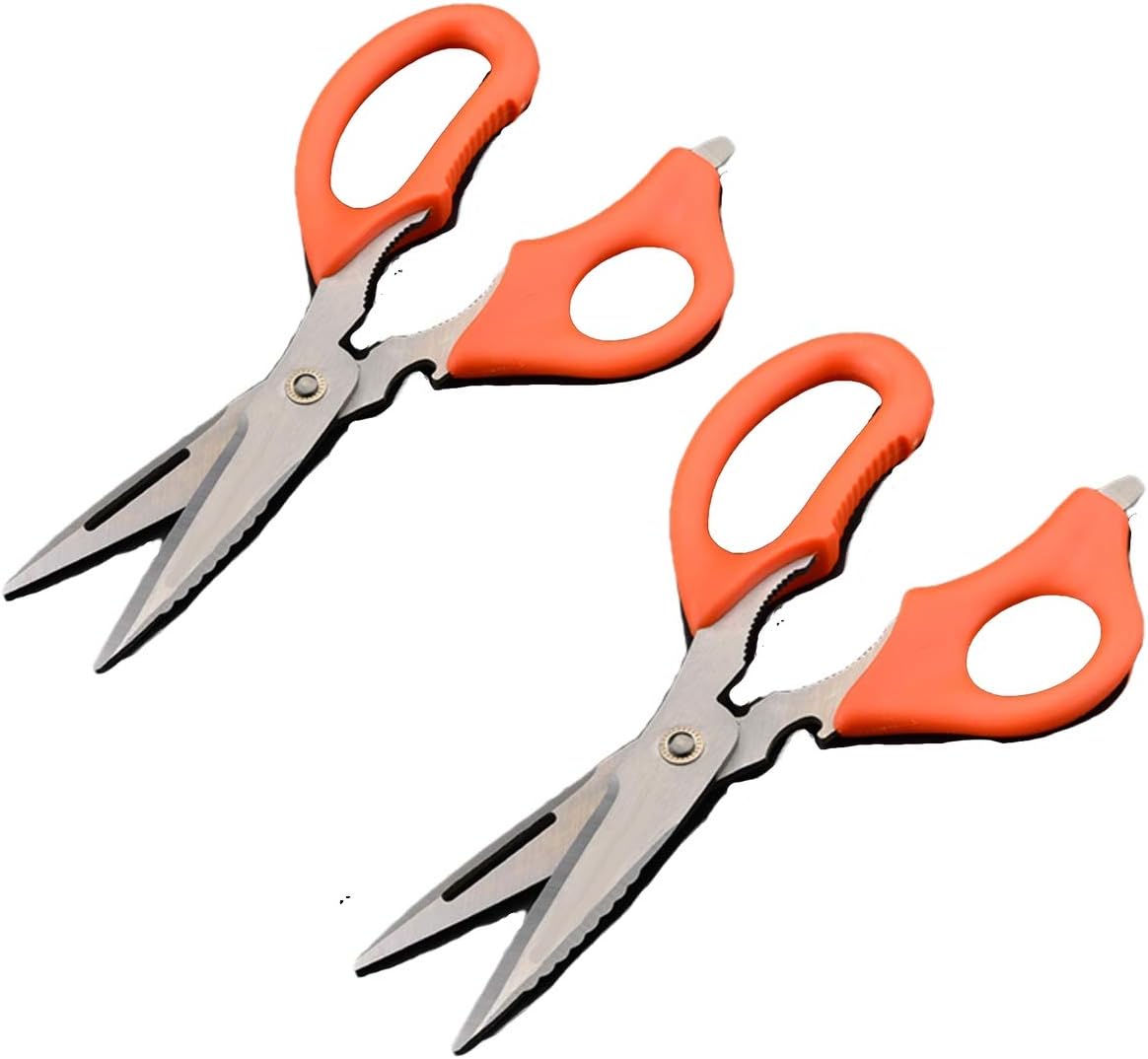 Edward Tools CleanCut All Purpose Shears 9” - Stainless Steel Kitchen Scissors for Poultry, Meat, Herbs, Utility - Dishwasher Safe - Heavy Duty Sharp Blade Cuts Wire, cable, rope (1)
