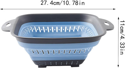 Generic Collapsible Colander and Strainer, Silicone Strainer Colanders Food Strainers, Heavy Duty Kitchen Drainer Basket, for Vegetable and Fruit, Kitchen Essentials (Light Purple)