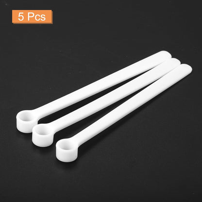 uxcell 5Pcs Teaspoon Micro Scoops 250 Milligram Mini Powder Scoops Mini Measuring Spoons for Measuring Cosmetics Powders Coffee, White