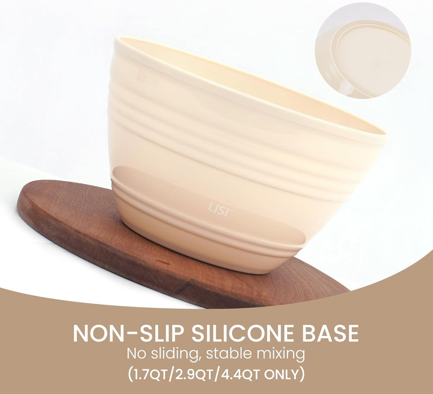 LISI 23Pcs Mixing Bowls Set with Lids, Airtight BPA-Free Nesting Bowls for Mixing, Baking, Cooking & Storage, Dishwasher Safe Serving Bowl, Includes Spatula, Spoons, Brush & Whisk