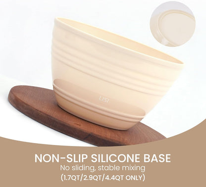 LISI 23Pcs Mixing Bowls Set with Lids, Airtight BPA-Free Nesting Bowls for Mixing, Baking, Cooking & Storage, Dishwasher Safe Serving Bowl, Includes Spatula, Spoons, Brush & Whisk