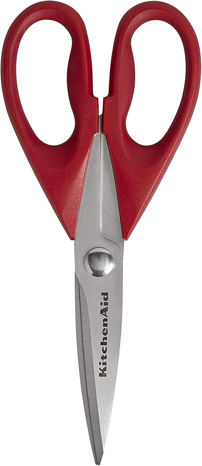 KitchenAid Multipurpose Shear Set, Versatile Scissors with Nutcracker, Bottle Opener, Ergonomic Handles with Protective Blade Covers, 2 Piece