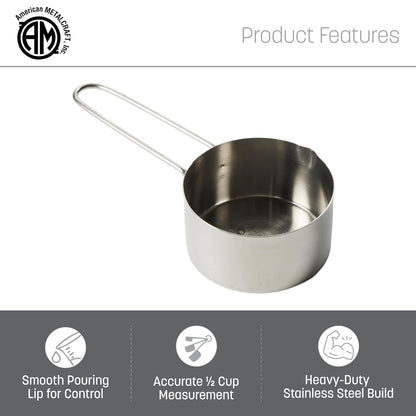 American METALCRAFT, Inc. 1/3 Stainless Steel Measuring Cup, Silver